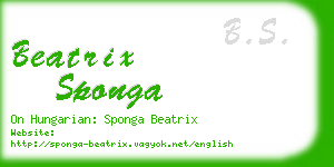beatrix sponga business card
